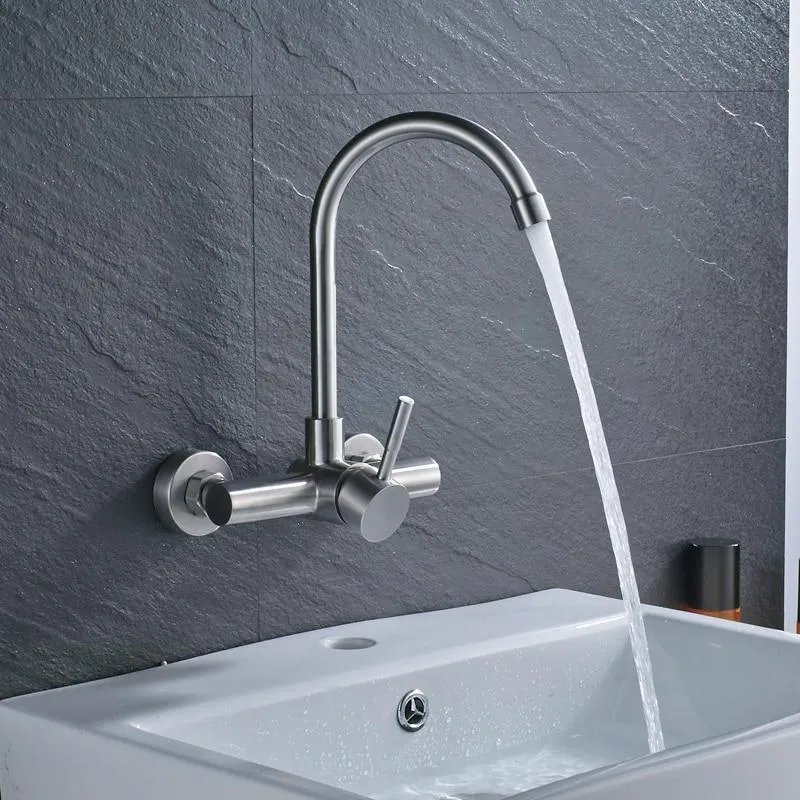 360 Degree Rotation Wall Mounted Single Handle Faucet