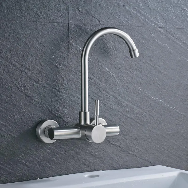 360 Degree Rotation Wall Mounted Single Handle Faucet