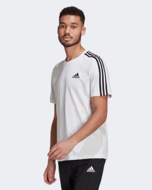 Adidas Essentials 3-Stripes Men Sportswear T-Shirt White/Black Gl3733