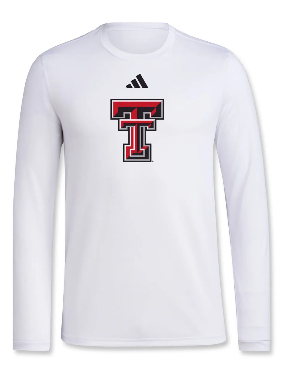 Adidas Texas Tech "Locker Double T Logo" 2024 Long Sleeve T-Shirt