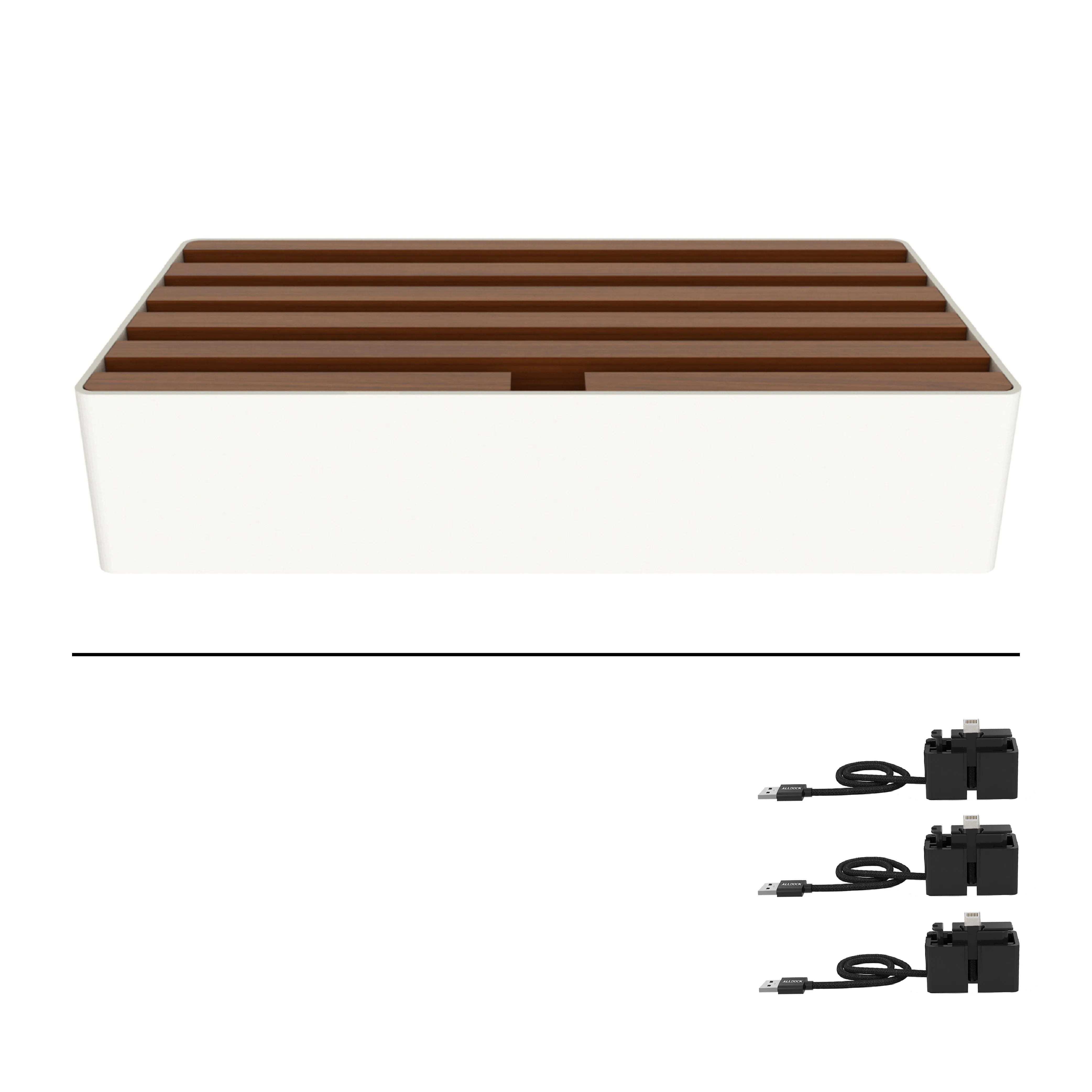 ALLDOCK Classic FAMILY White & Walnut Package