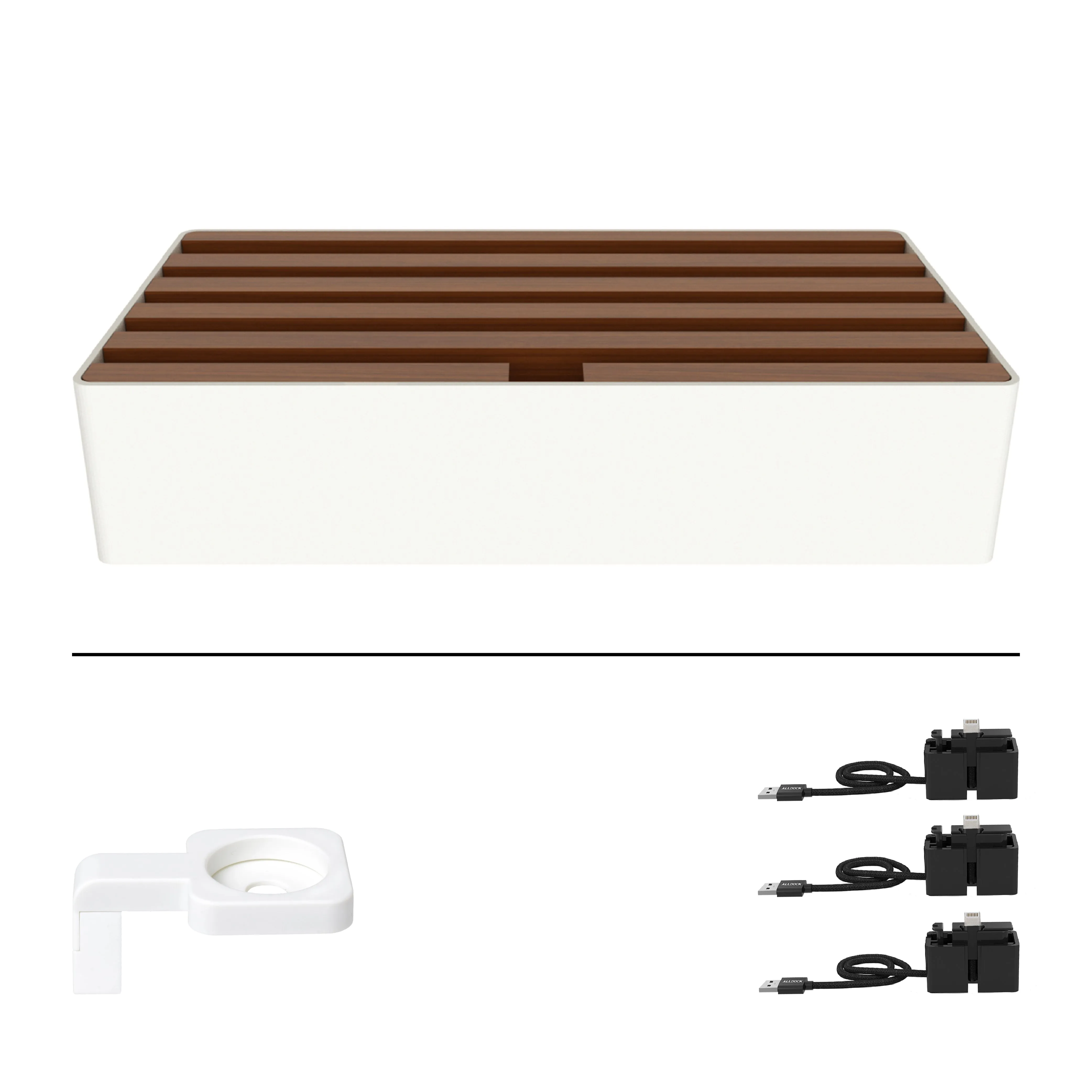ALLDOCK Classic FAMILY White & Walnut Package