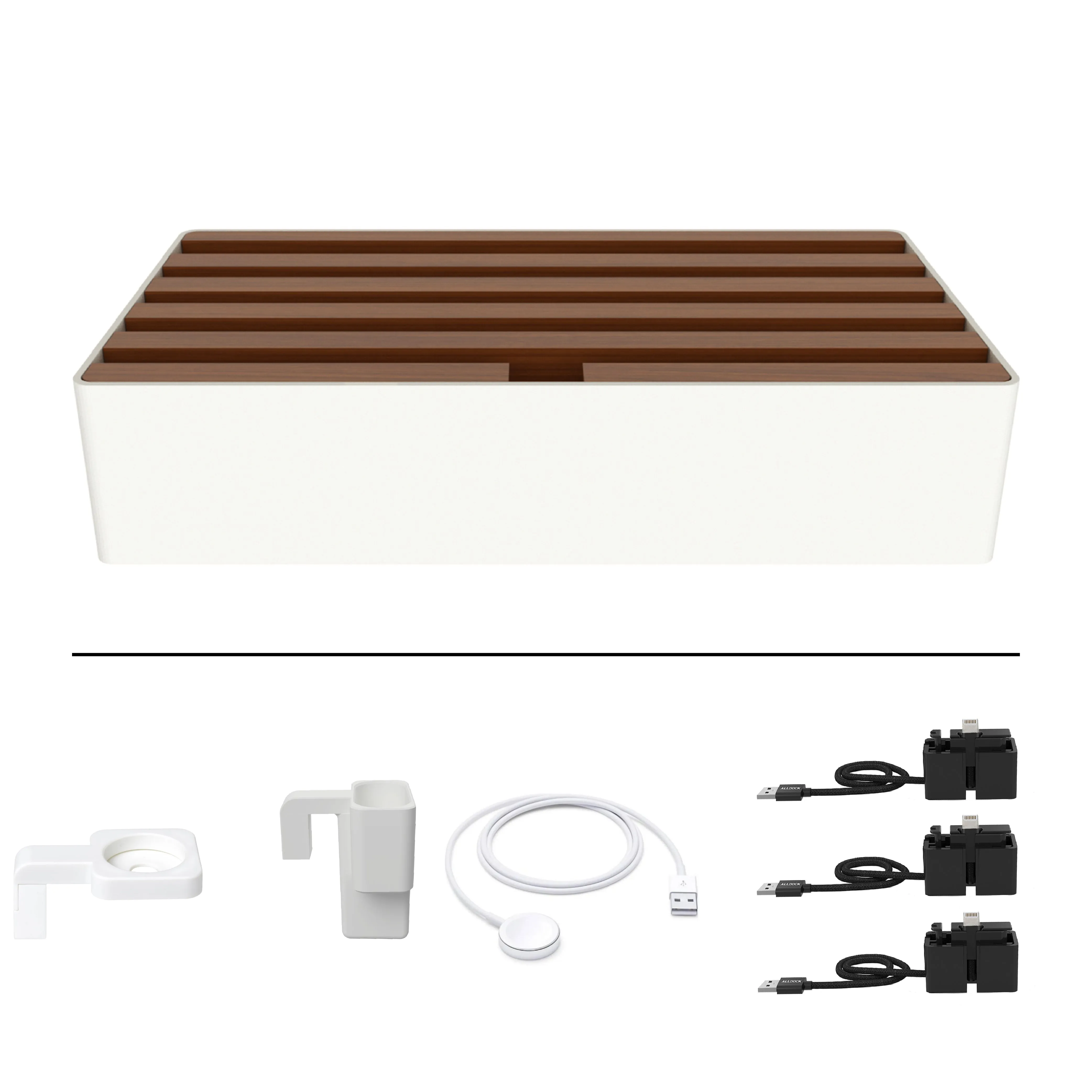 ALLDOCK Classic FAMILY White & Walnut Package
