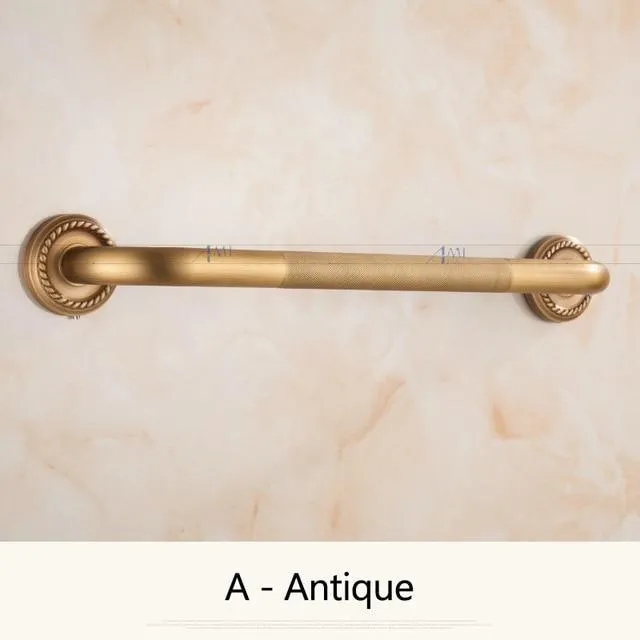Antique Brass Brushed Bathtub Grab Bars Handrails
