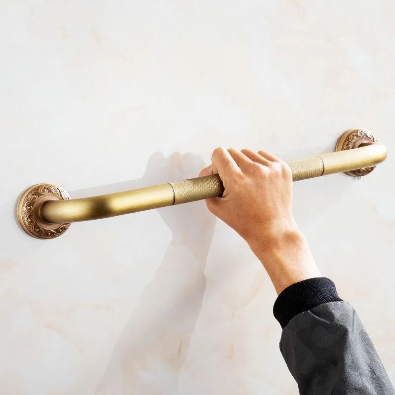 Antique Brass Brushed Bathtub Grab Bars Handrails