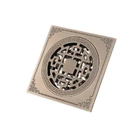 Antique Brass Square Bathroom Floor Drain