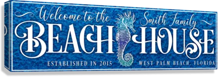 BeachHouse seahorseBlue