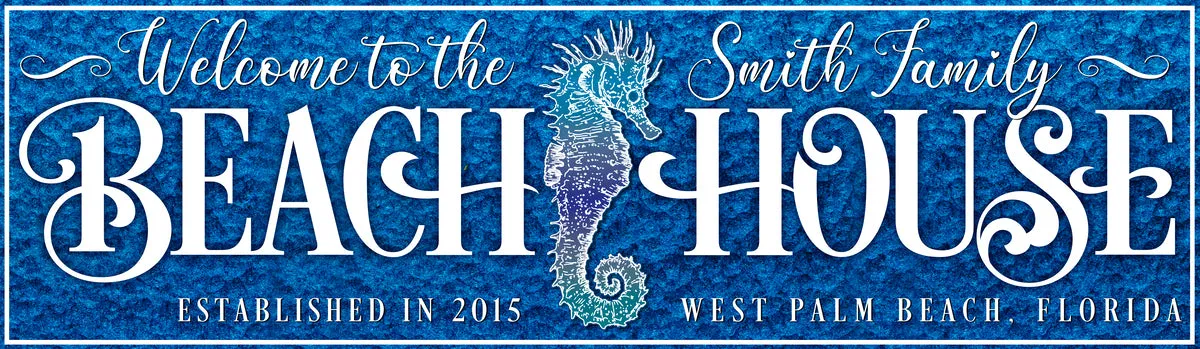 BeachHouse seahorseBlue