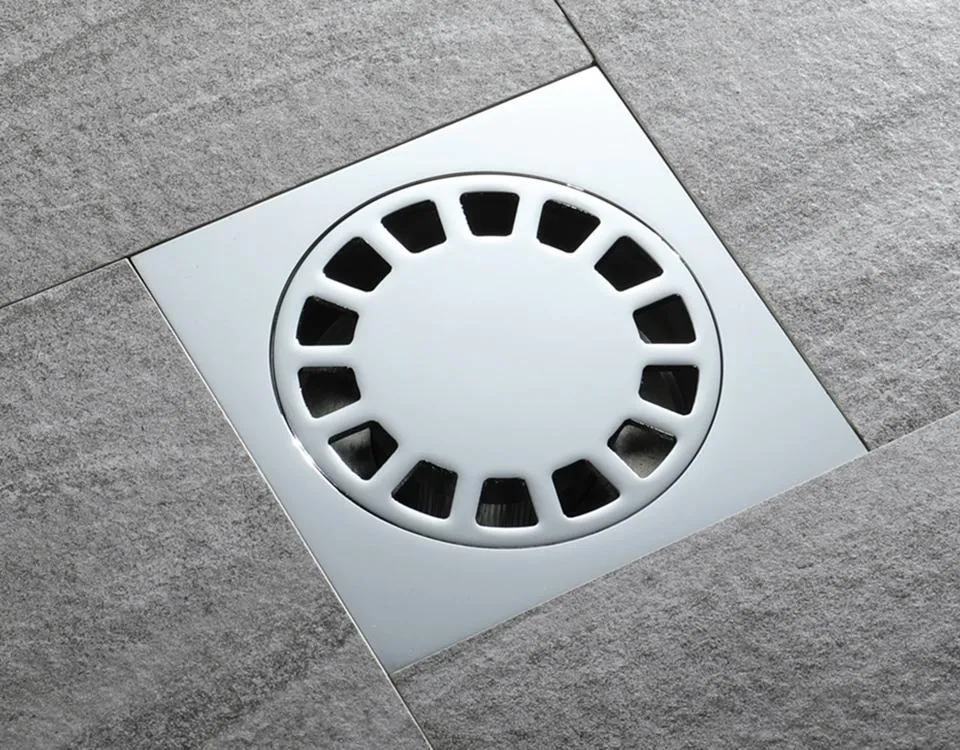 Chrome Silver Bathroom Floor Drain Cover