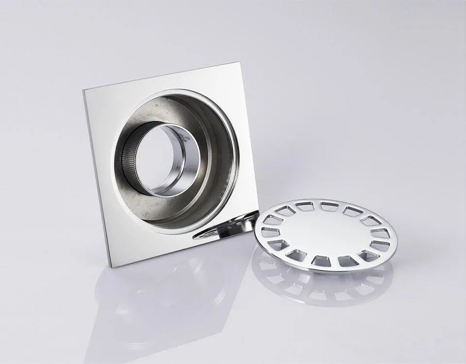 Chrome Silver Bathroom Floor Drain Cover