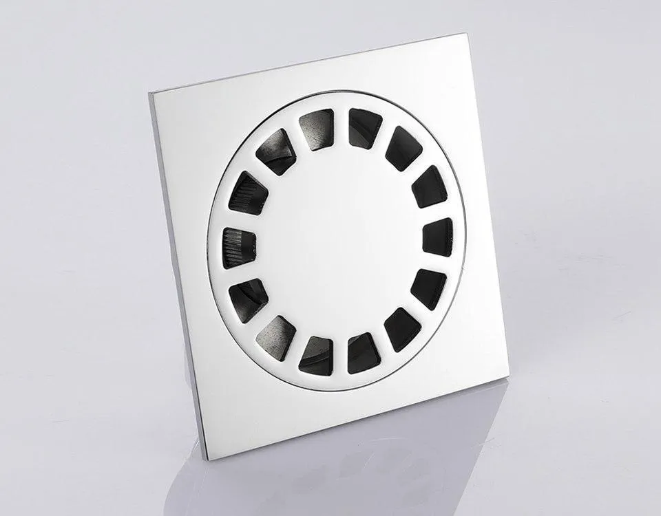 Chrome Silver Bathroom Floor Drain Cover