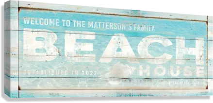 Coastal Decor - Personalized Beach House Welcome Sign