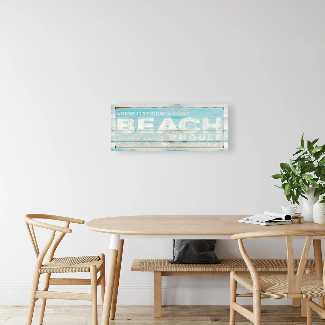 Coastal Decor - Personalized Beach House Welcome Sign