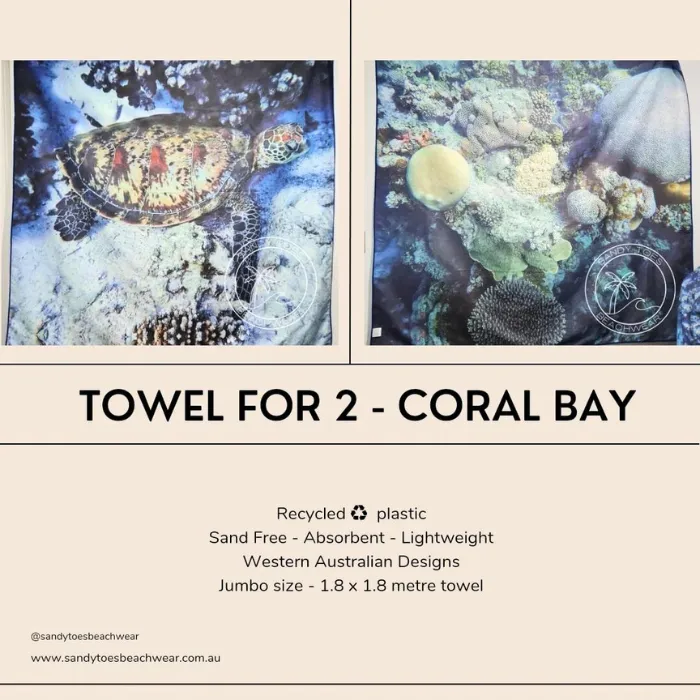 Coral Bay Beach Mat | Sand Free Beach Mats | Sandy Toes Beachwear