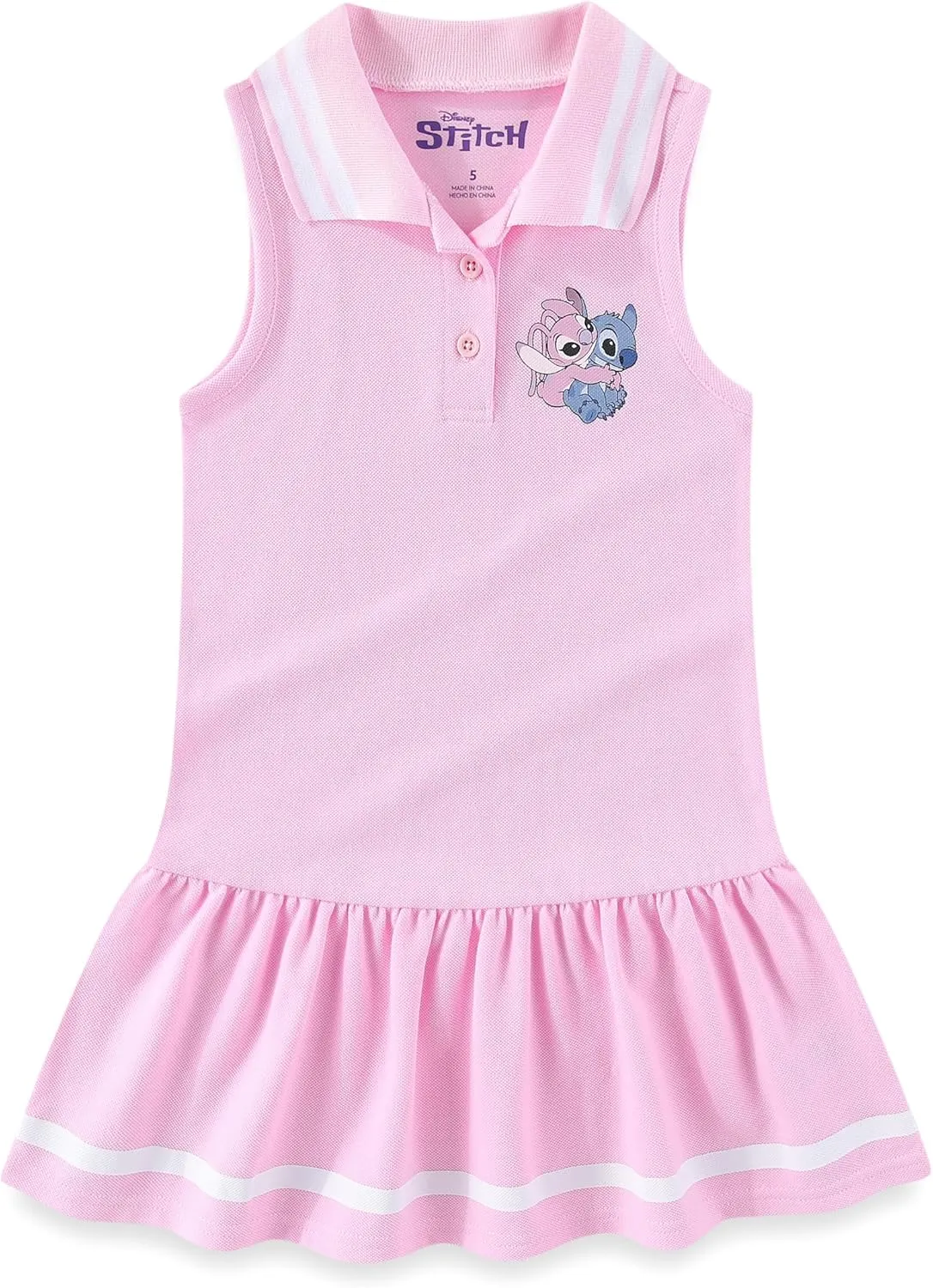 Disney Lilo & Stitch Girls Sleeveless Tennis Dress for Little and Big Kids