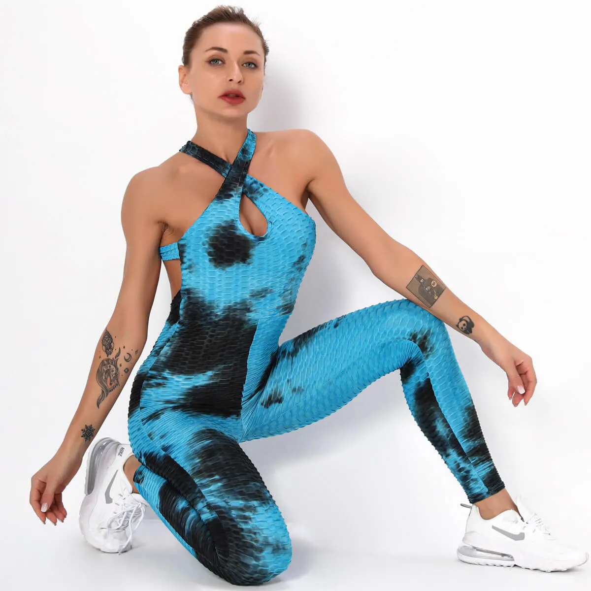 Macacão Fitness Sky Texturizado