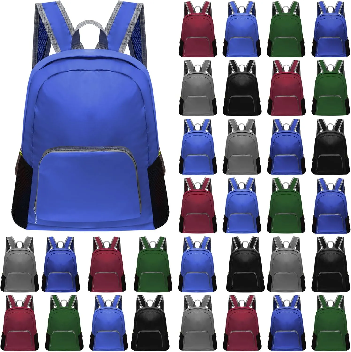 Patelai 48 Pcs 17" Backpacks Bulk for Kids Classic Colorful Bookbags for Elementary Middle High School Boys Girls (Vivid Colors)