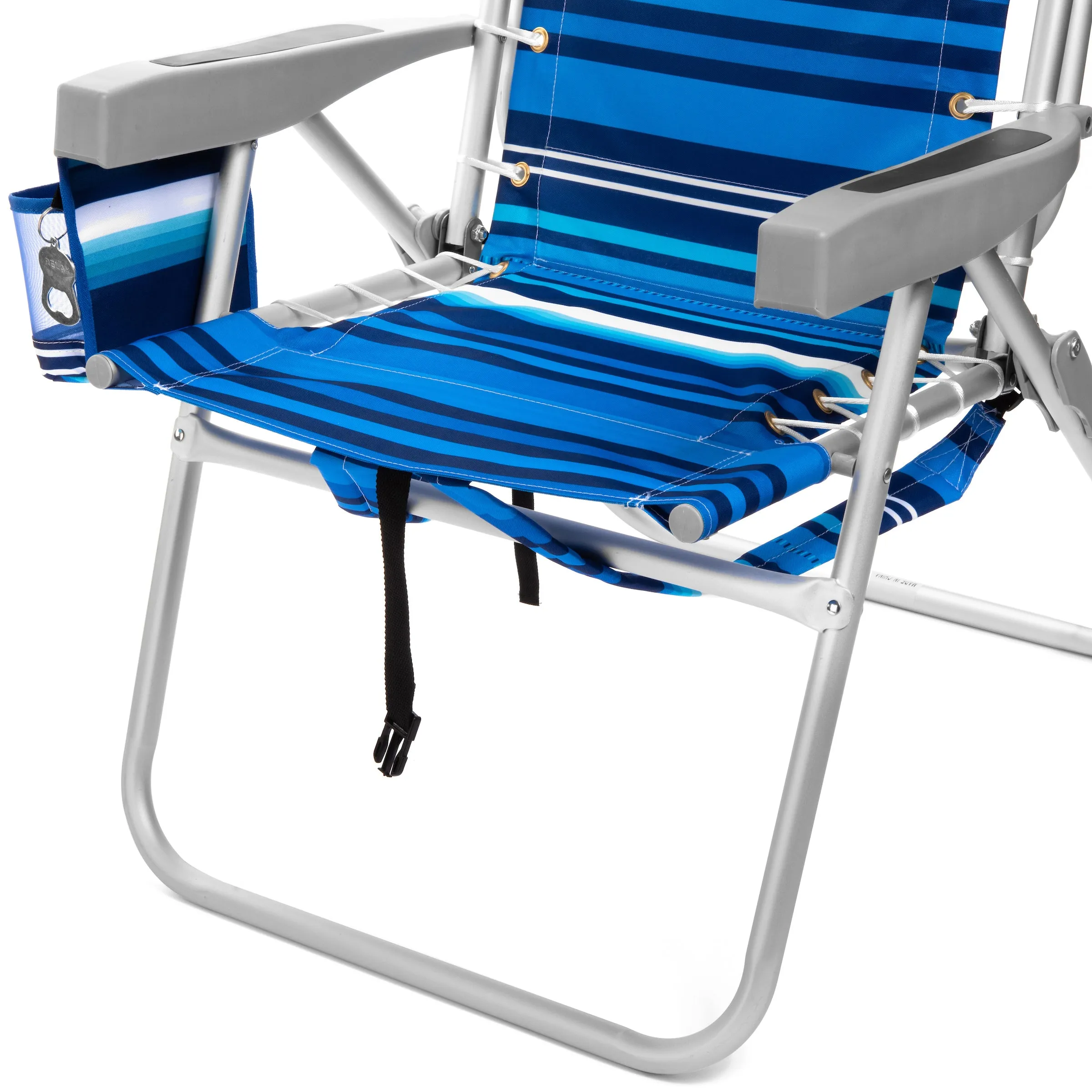 Tall Folding Backpack Beach Chair, Towel bar, Cooler Pouch and Storage