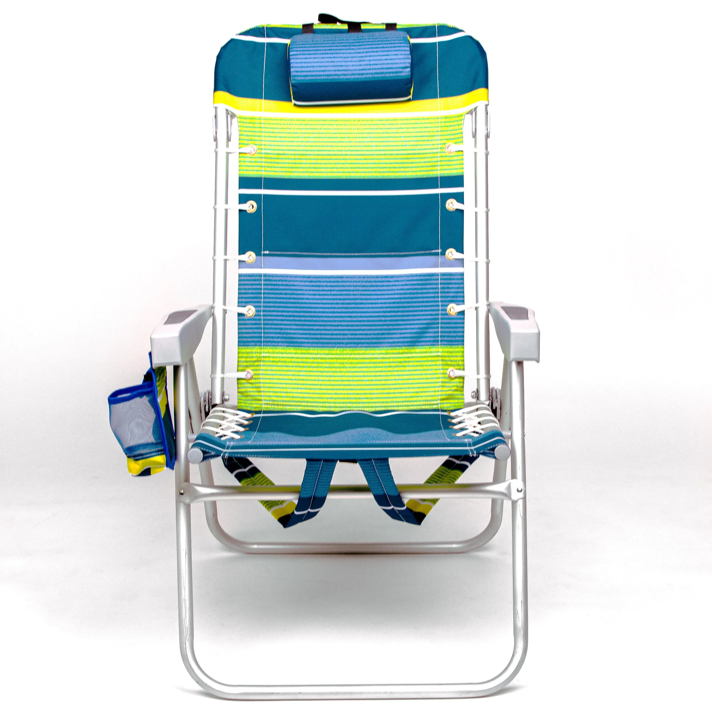 Tall Folding Backpack Beach Chair, Towel bar, Cooler Pouch and Storage