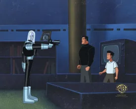 The New Batman Adventures Original Production Cel on Original Background: Bruce Wayne, Tim, and Mr. Freeze