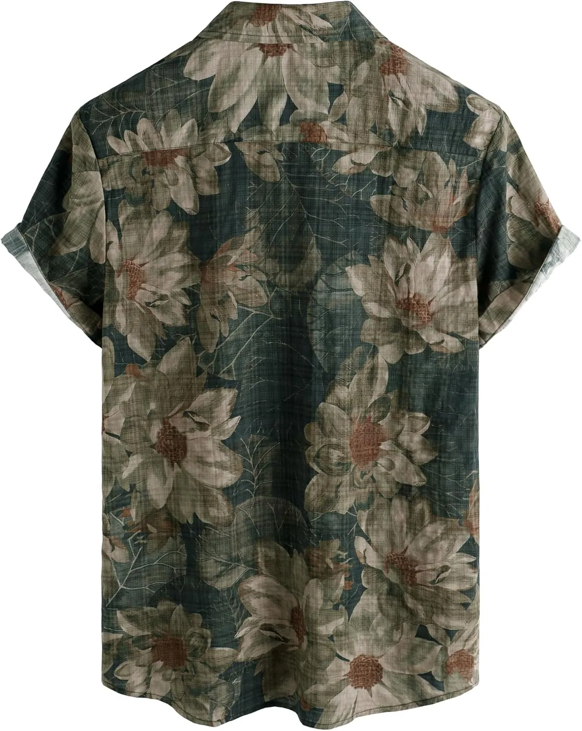 VATPAVE Mens Casual Short Sleeve Button Down Shirts Regular Fit Hawaiian Summer Shirt