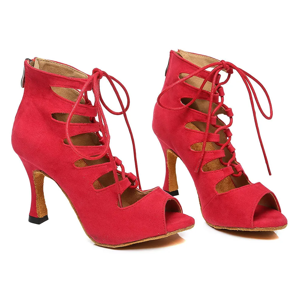 Women's Sude Customized Heel Dance Boots Heels Dance Jazz Dance Shoes